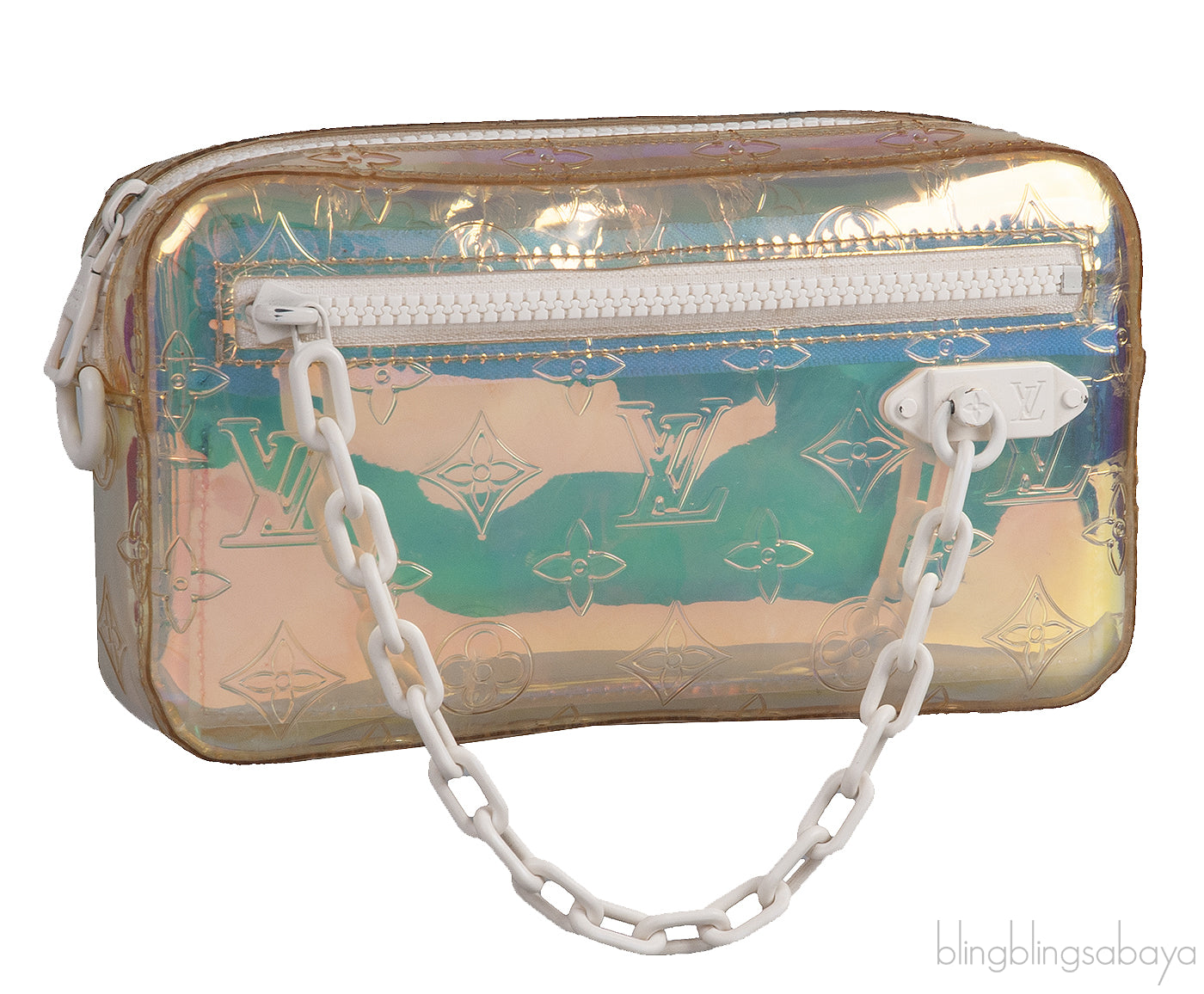 Virgil Prism Monogram Hologram Wristlet Bag
