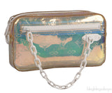 Virgil Prism Monogram Hologram Wristlet Bag