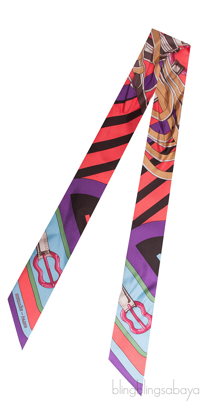 Multi-color Buckle Print Twilly
