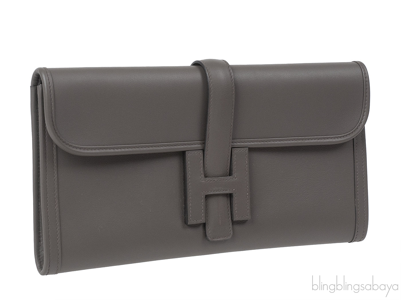 Hermes Jige Elan 29 Swift Etain Clutch