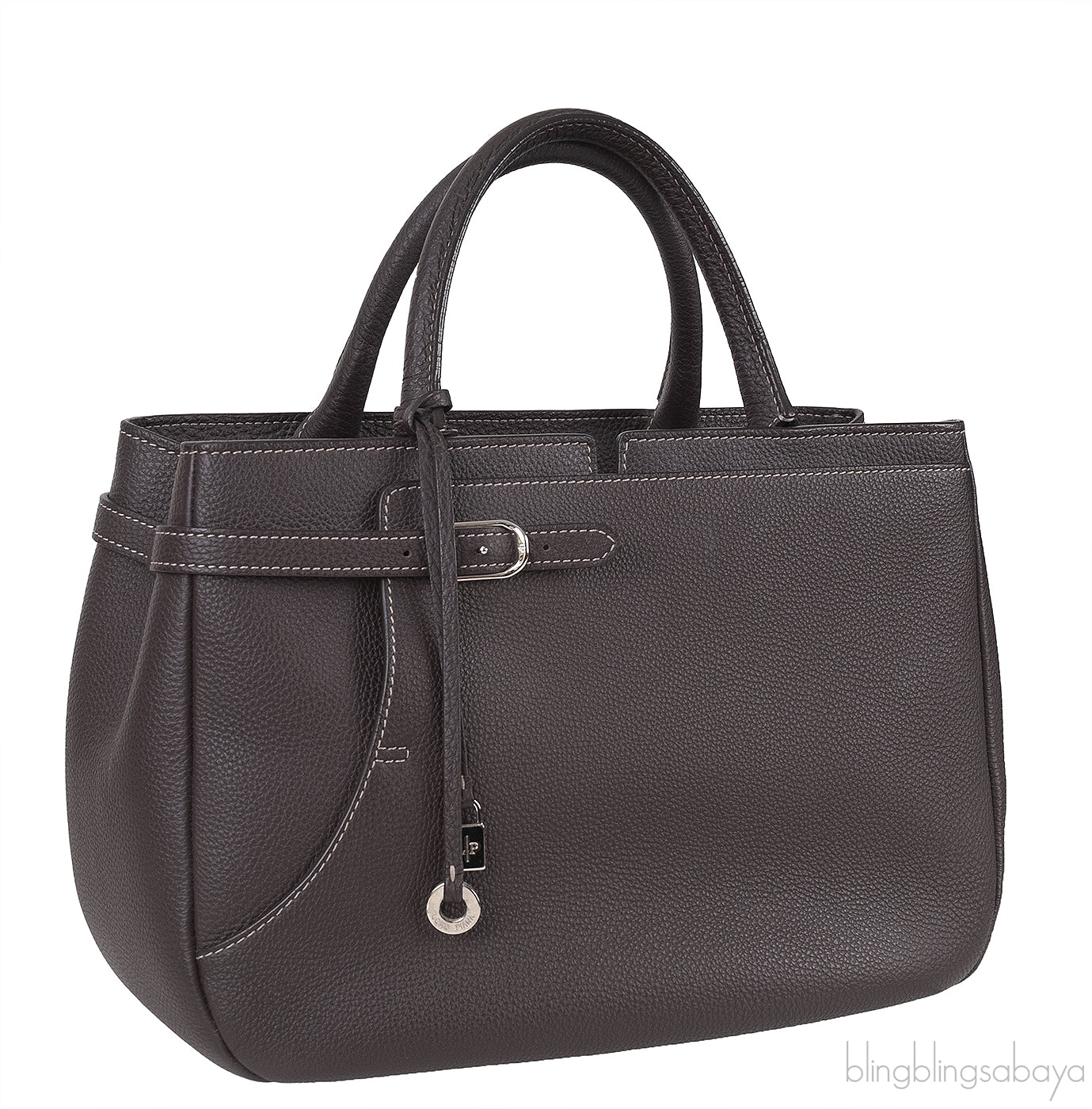 Loro Piana Charcoal Grey Top Handle Bag