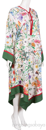 Printed Asymmetric Kimono Dress