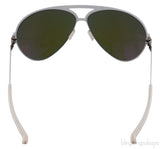 White Blue Mirrored Lens Sunglasses