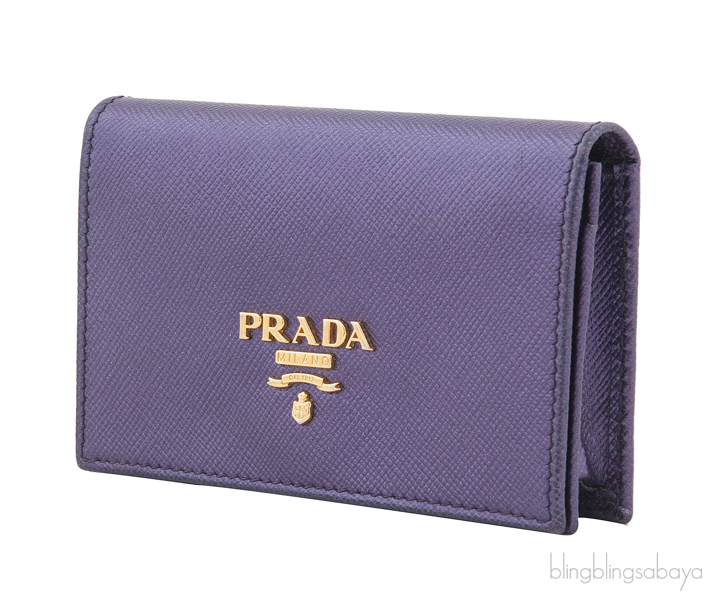 Prada Purple Saffiano Card Holder