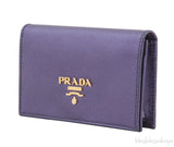 Prada Purple Saffiano Card Holder