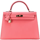 Kelly 32 Flamingo Epsom Sellier GHW