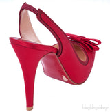 Red Nooka Crepe Satin Pump