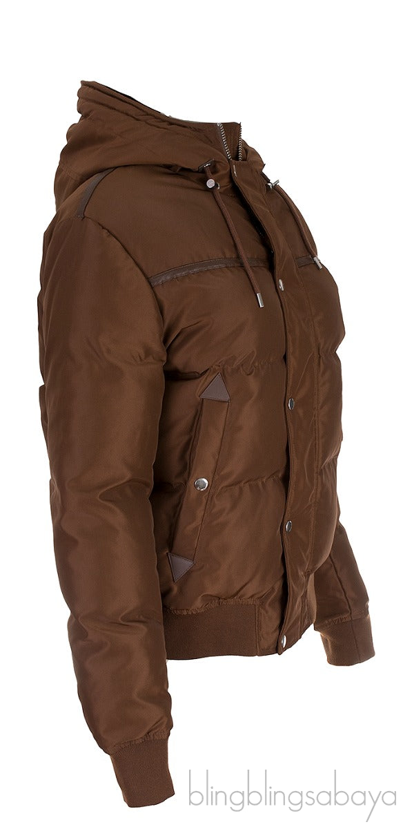 Brown Winter Jacket with Hoodie