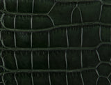 Crystal Embellished Horsebit Green Crocodile Mini Clutch