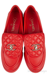 Lambskin CC Turnlock Quilted Loafers