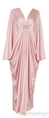 Nude Pearl & Crystal Embellished Kaftan