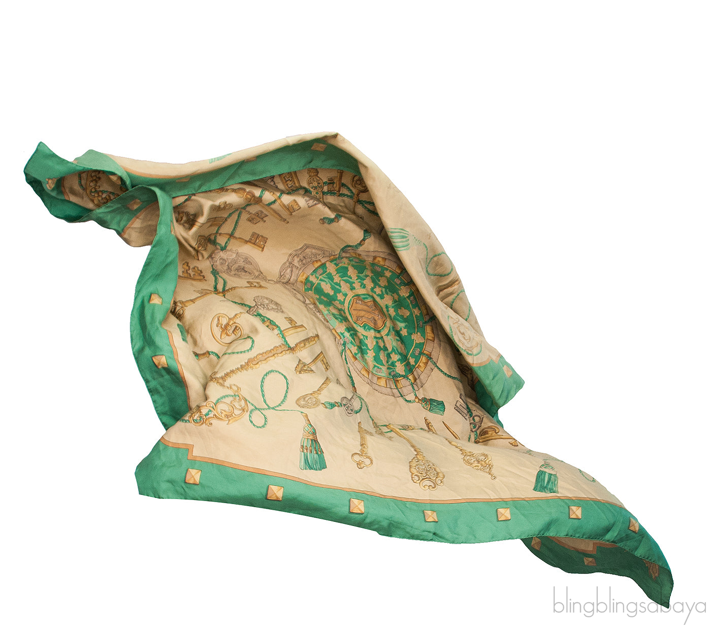 Key Pattern Dip Dye Scarf