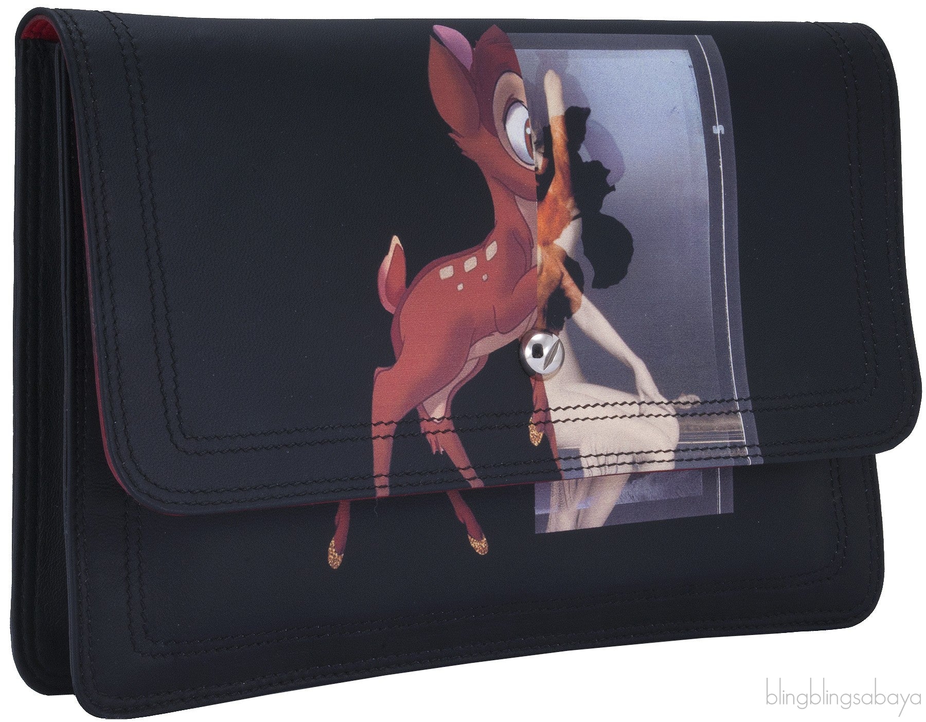 Bambi Antigona Black Clutch