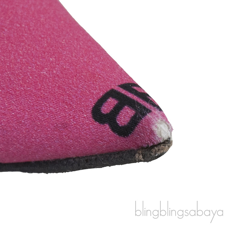 Silk BB Pink Knife Pointed Toe Mules