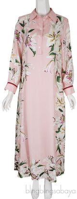 Light Pink Floral Printed Dress