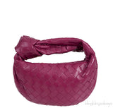 Plum Jodie Mini Knotted Intrecciato Pouch