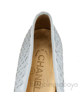 Silver Python Ballet Flat