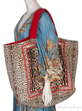Leopard Print Beach Tote Bag