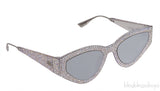 CatStyleDior 1S Silver Crystal Sunglasses