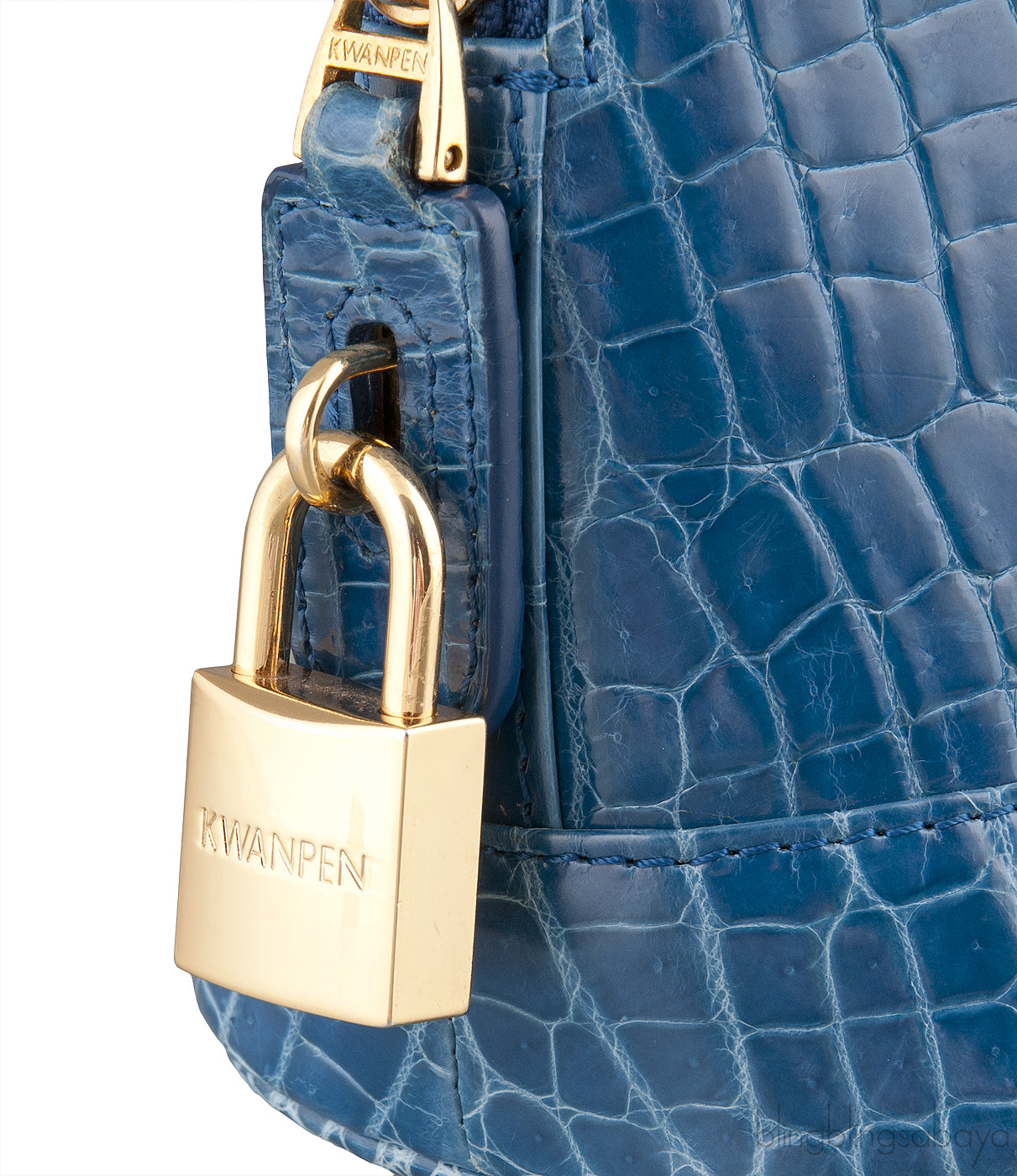 Treasure Chest Blue Crocodile Bag