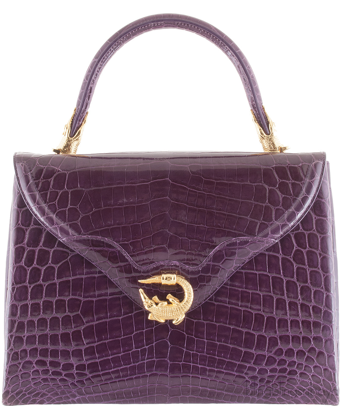 Signature Amethyst Crocodile Bag