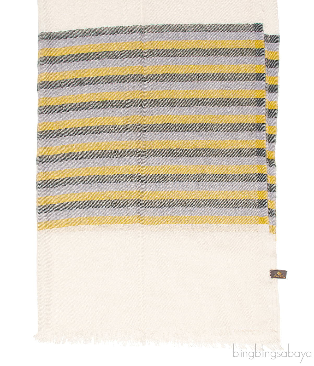 Stripe Print Off-white Stole