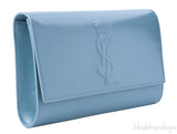 Sky Blue Patent Leather Clutch