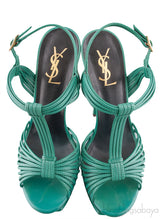 Green Strappy Slingback Sandals