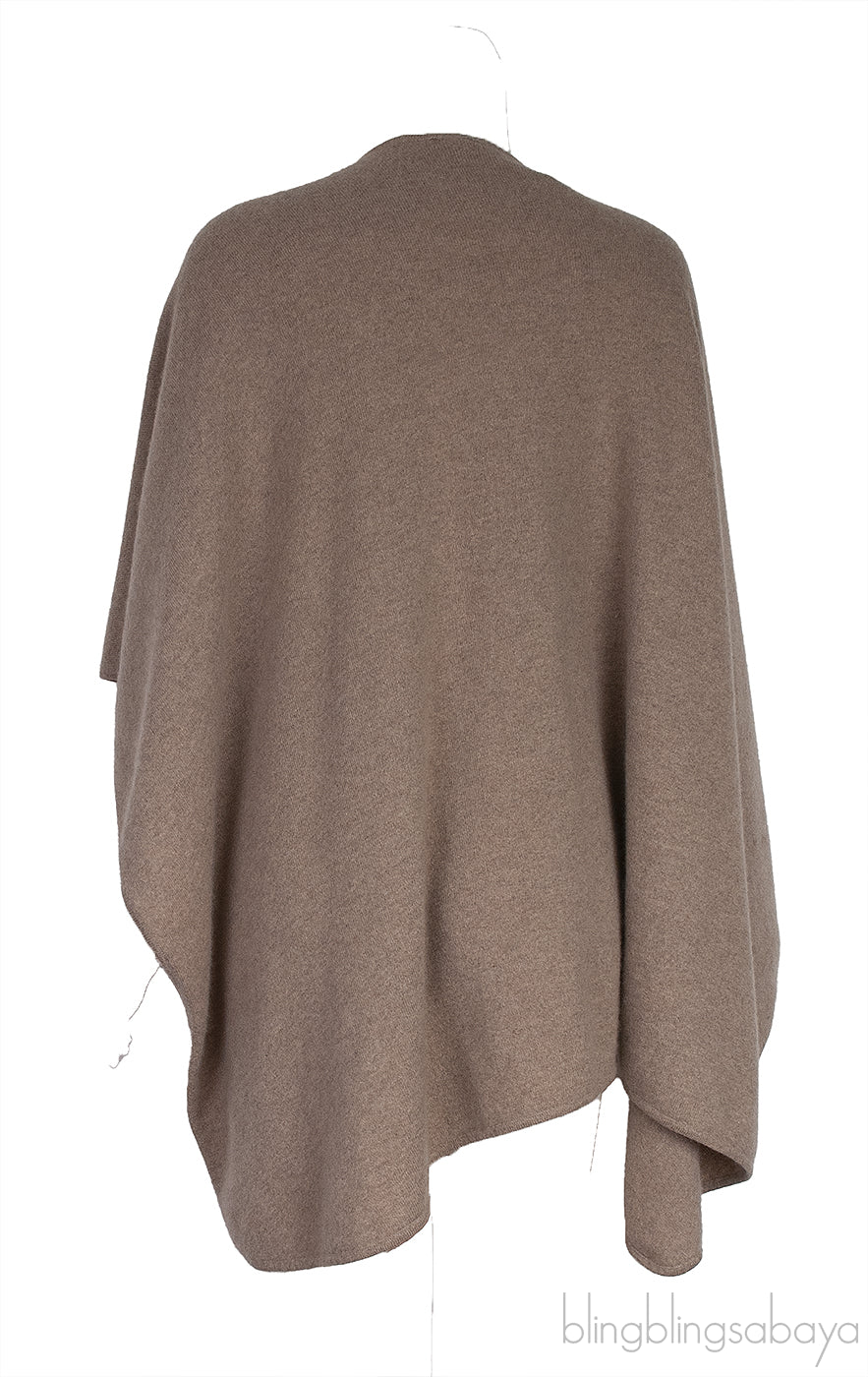 Brown Cashmere Poncho