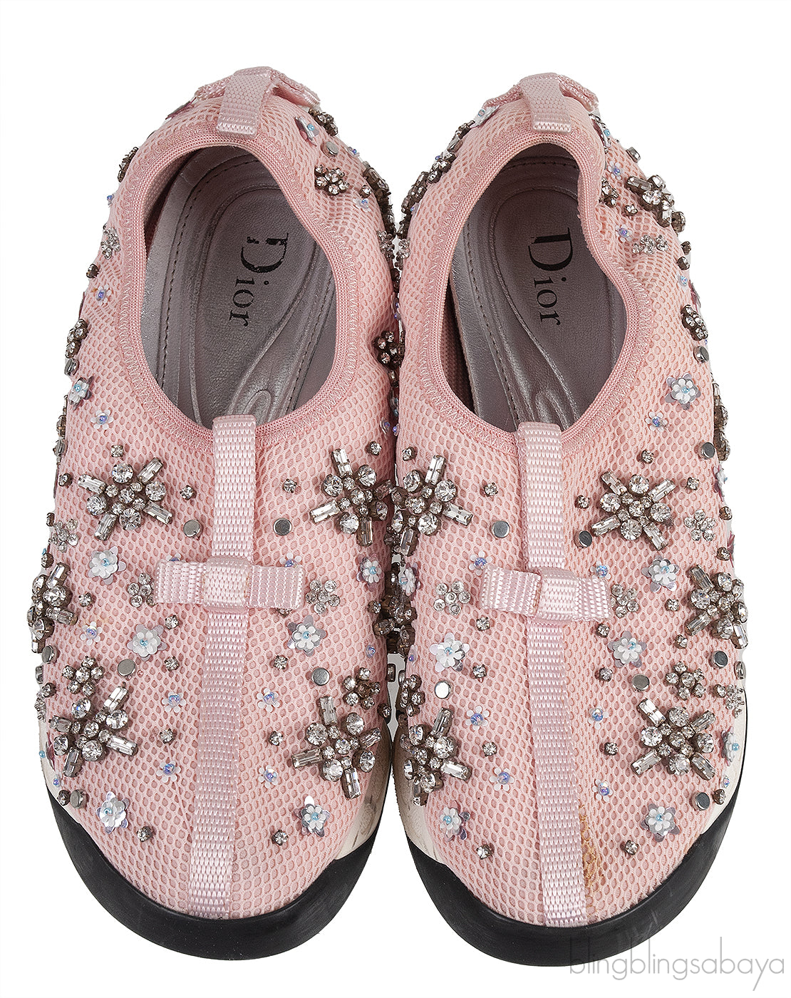 Pink Embellished Fusion Sneakers