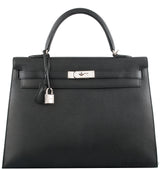 Kelly 35 Black Epsom Sellier PHW