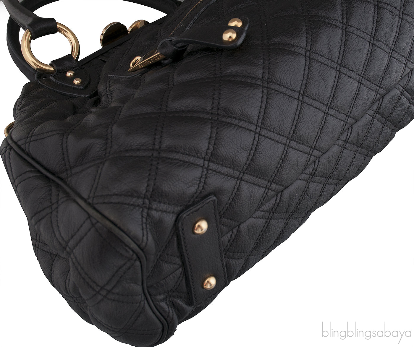 Black Quilted Stam Bag