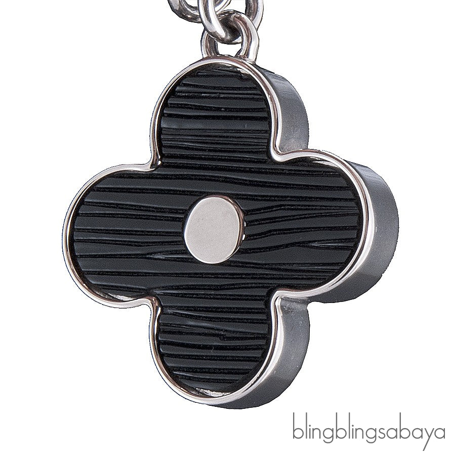 Louis Vuitton Black Fleur D'Epi Bag Charm