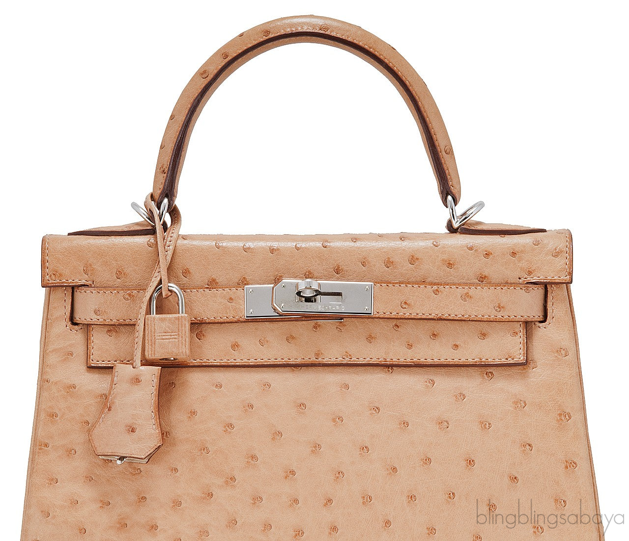 Kelly 28 Natural Gold Ostrich