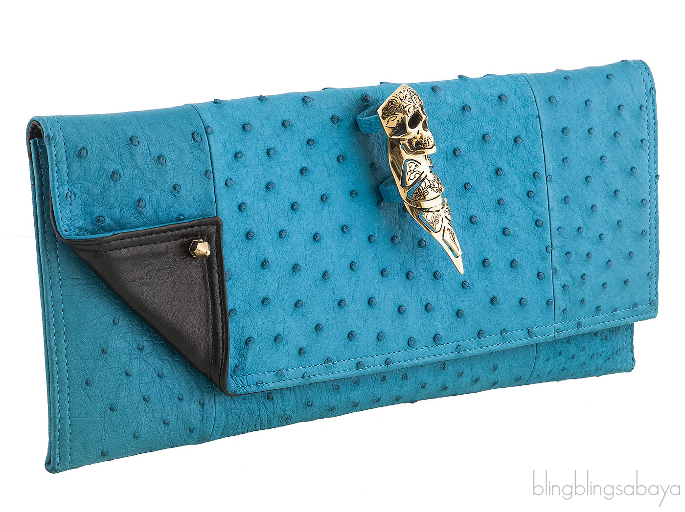 Ostrich Knuckle Ring Clutch