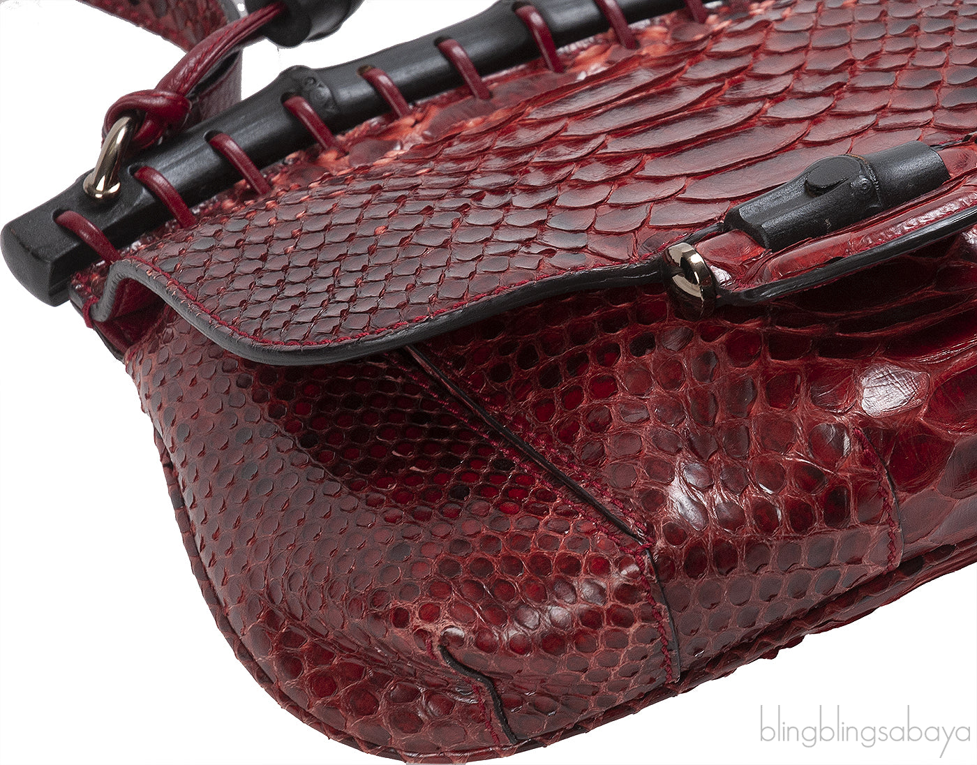 Gucci Red Python Nouveou Mini Shoulder Bag