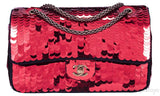 Red Sequins Mademoiselle Flap Bag