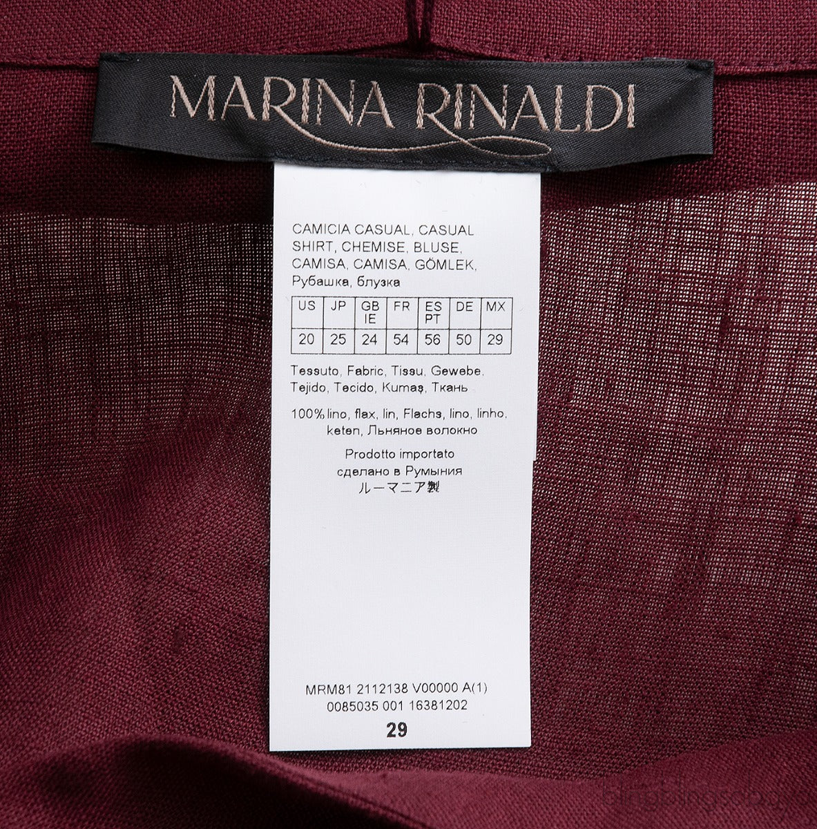 Maroon Linen Shirt