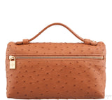 L19 Brown Ostrich Pouch