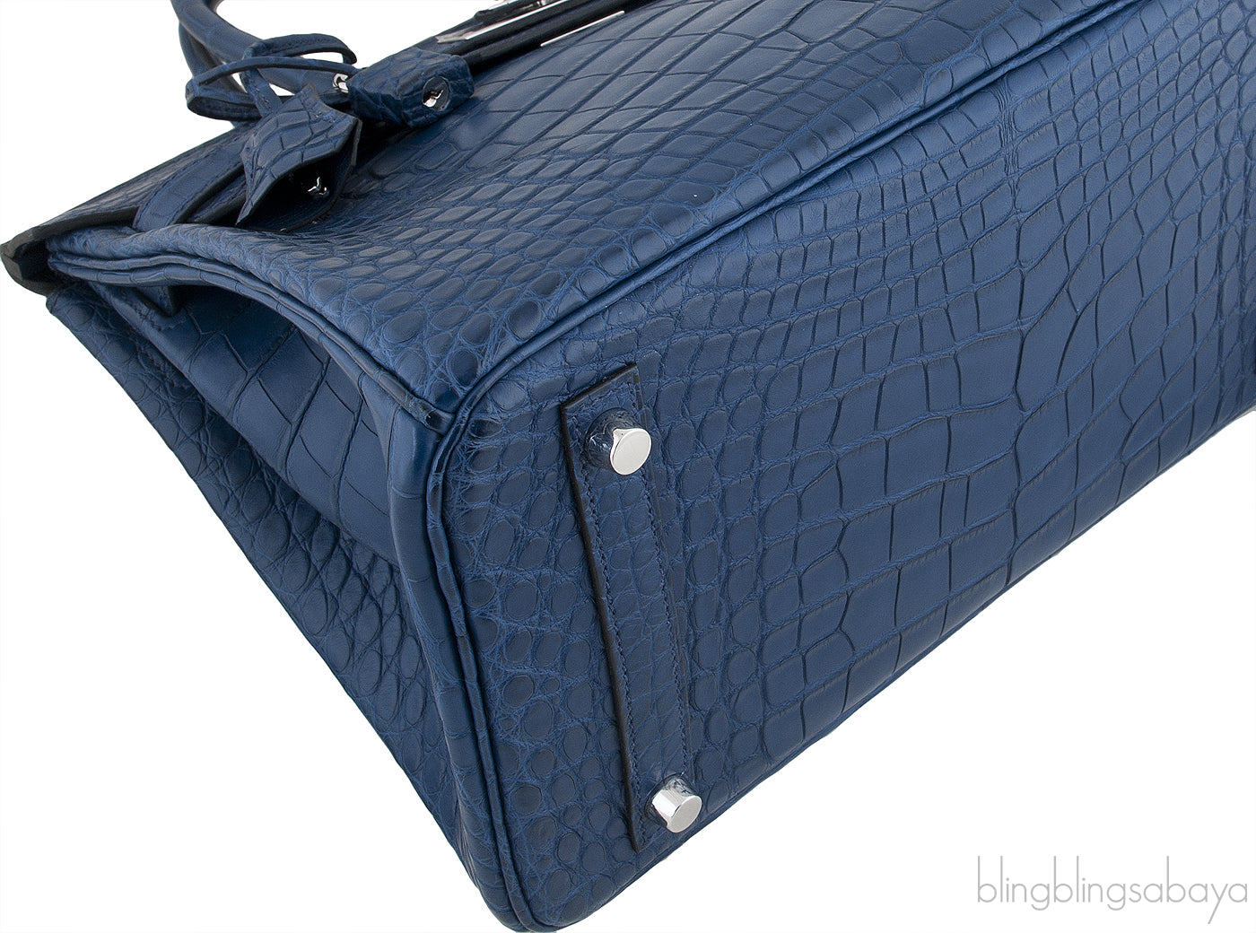 Birkin 30 Blue Sapphire Matte Crocodile