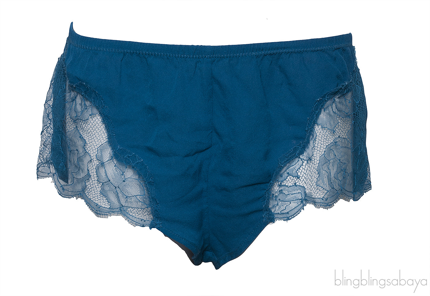 Blue Lace Trim Camisole Set