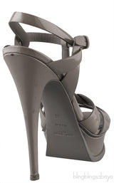 Tribute Grey Patent Sandals