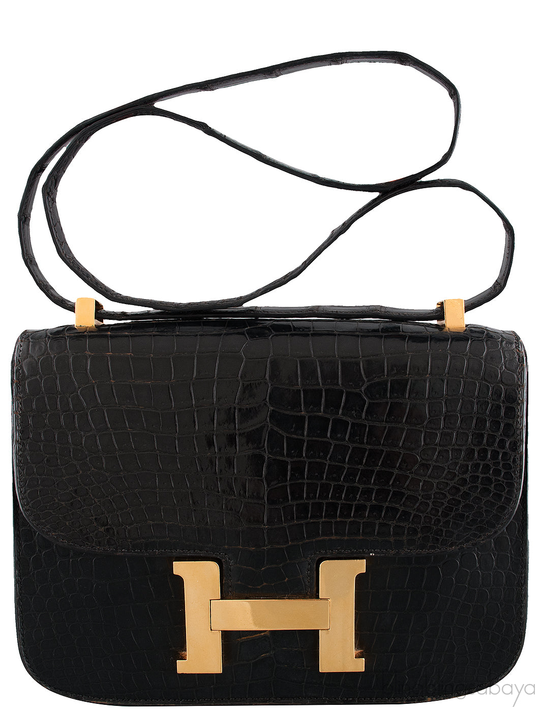 Vintage Constance Black Crocodile