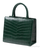 S\'uvimol My Sweet Box Emerald Crocodile Bag
