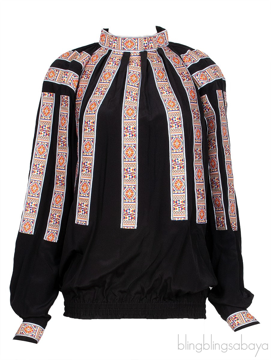 Black Embroidered Top