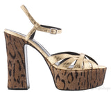 Gold Python Candy Platform Sandals
