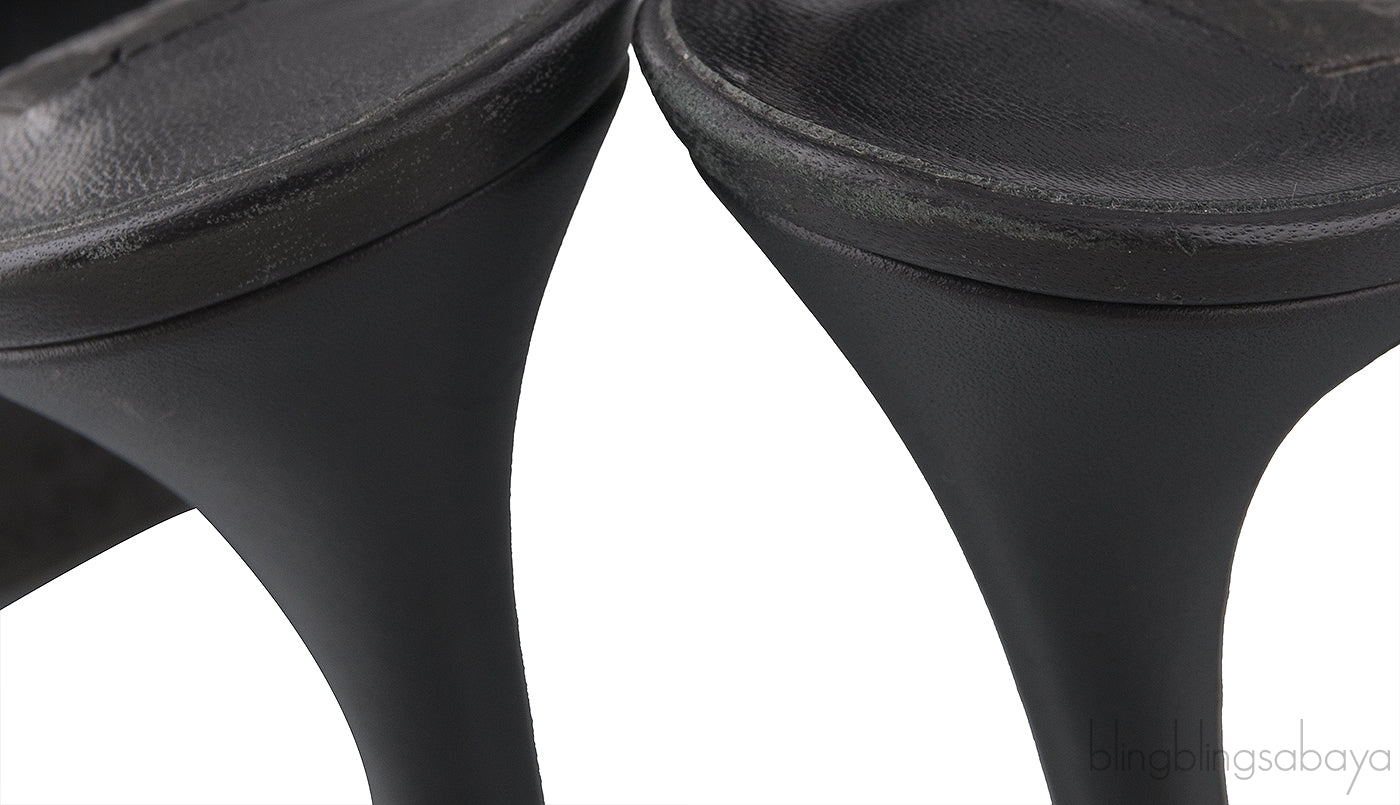 So Black Rockstud Heels