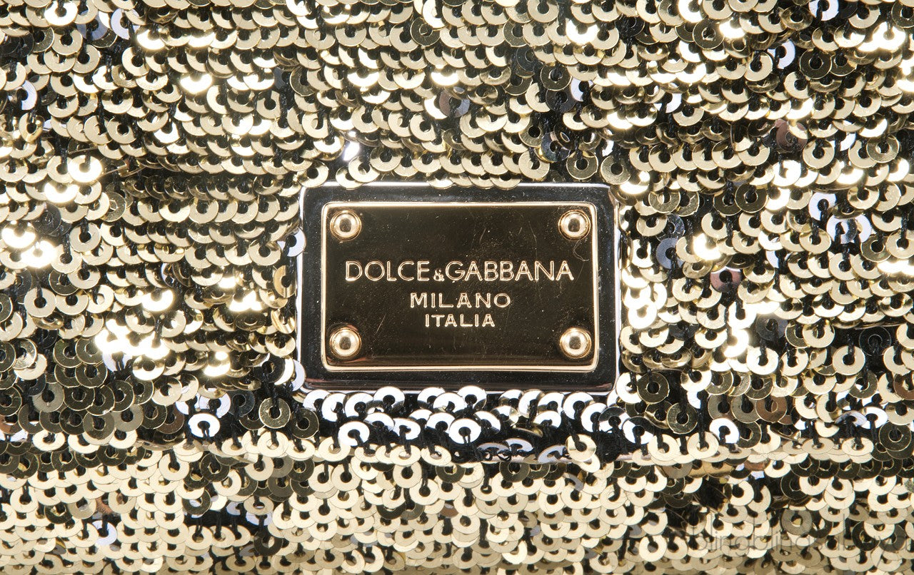 Sequined Leather Shoulder Bag