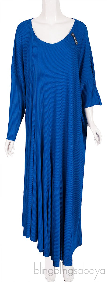Blue Knitted Oversize Dress