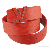 Louis Vuitton Epi Leather Logo Initial Orange Belt